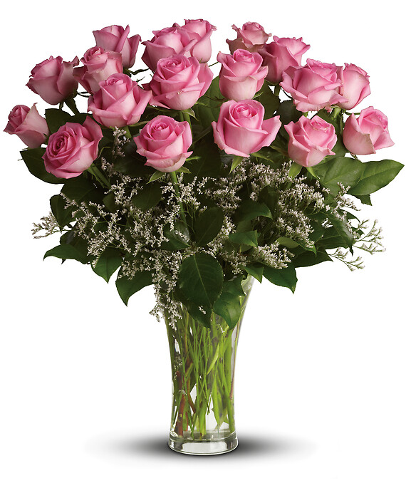 Make Me Blush - 12 Long Stemmed Pink Roses