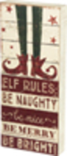 Box Sign - Elf Rules