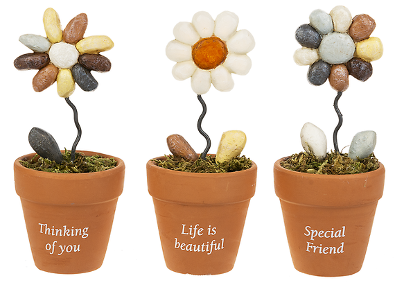 Flower Pot Figurines - $14.00 Each